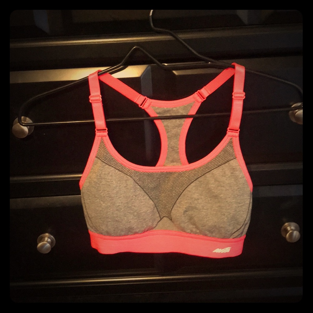 Avia pink and grey women’s sports bra-medium